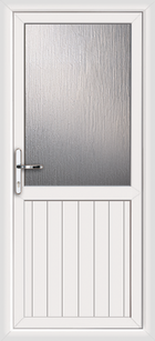 Cardiff Attina white upvc back door with toplight